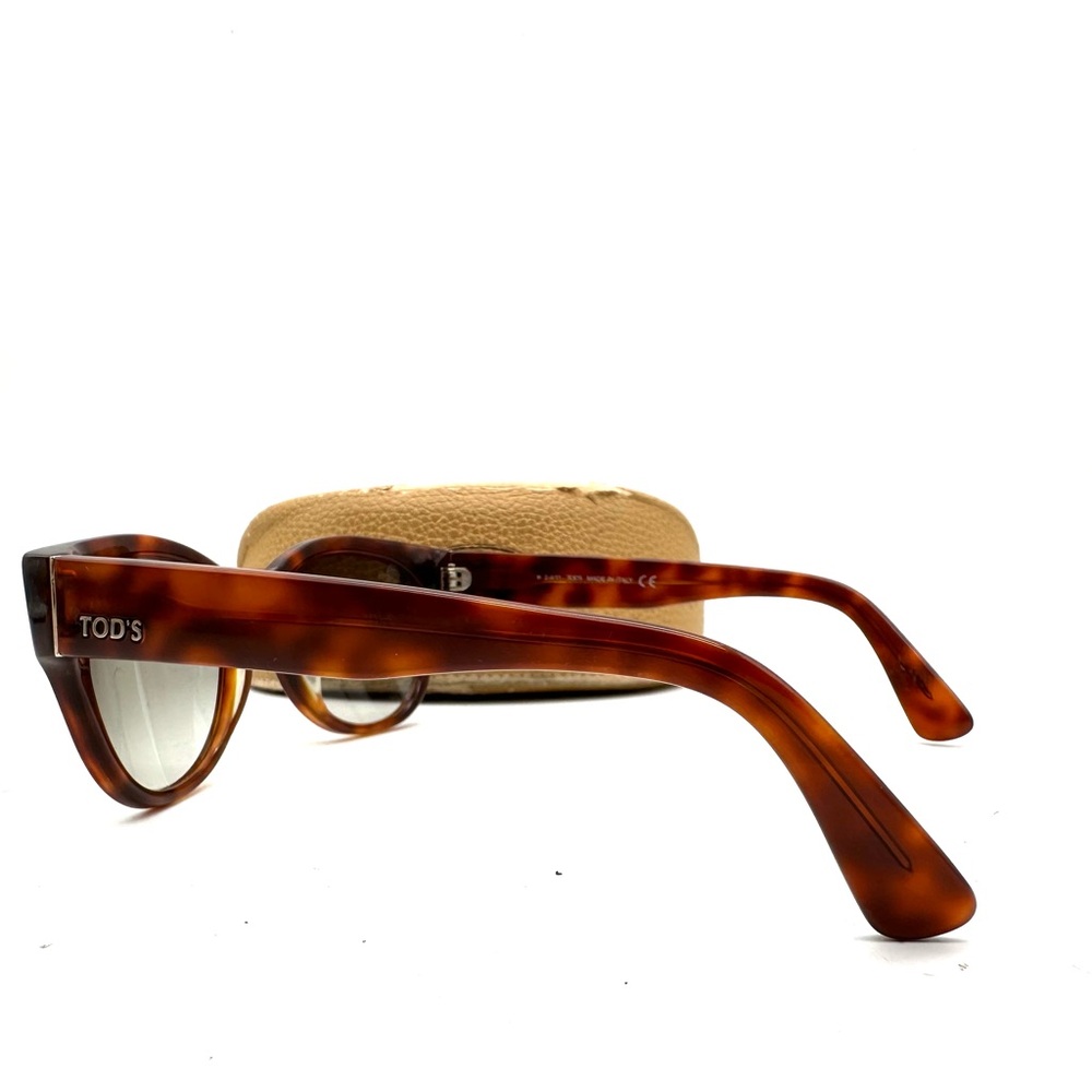 Unisex Tod's TO60 2f Dark Havana Round Frame Sunglasses Made In Italy - Picture 3 of 8